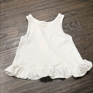 Gap-White Ruffle Hem Tank Top